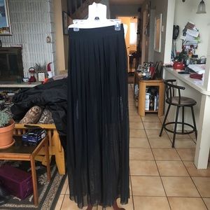 Urban Outfitters Black Sheer Maxi Skirt